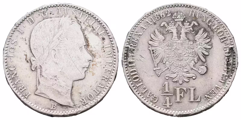 1/4 Zlatník 1862 B
