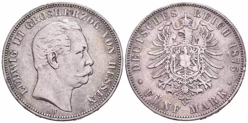 Hesensko, 5 Marka 1875