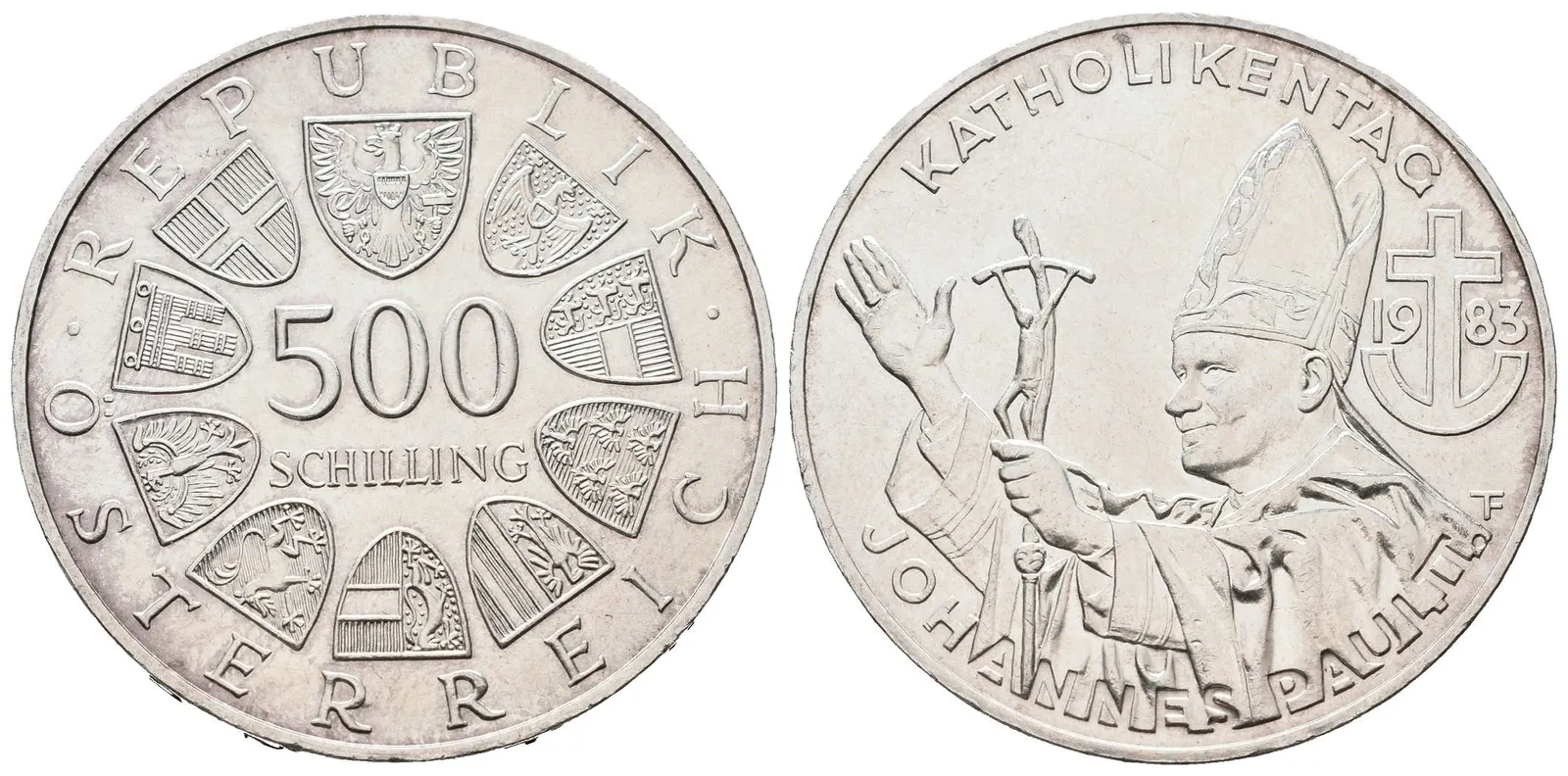 Rakousko, 500 Schilling 1983 - Katolický den
