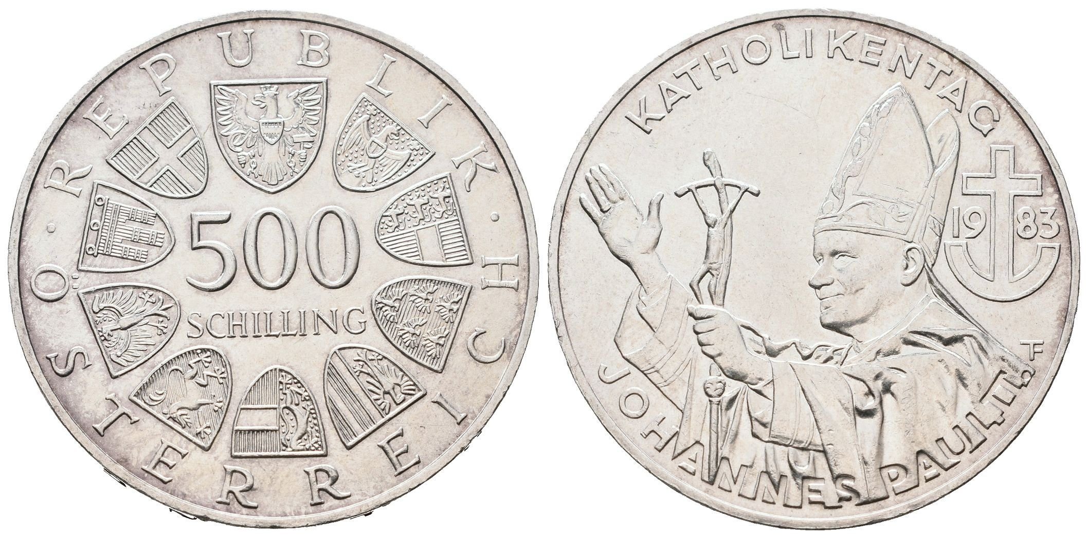 Rakousko, 500 Schilling 1983 - Katolický den