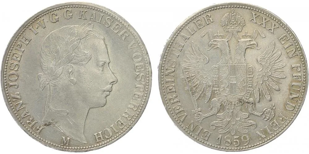 Rakouská a spolková měna, 1857 - 1892 — 1