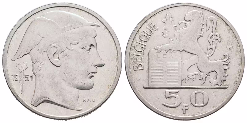 Belgie, 50 Frank 1951