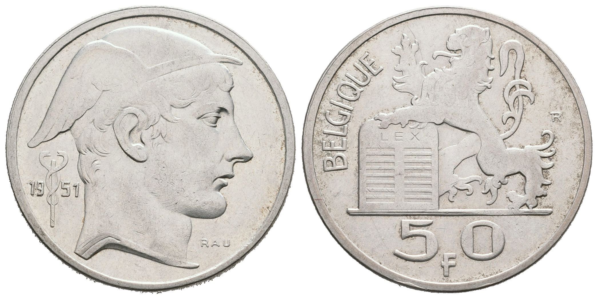 Belgie, 50 Frank 1951
