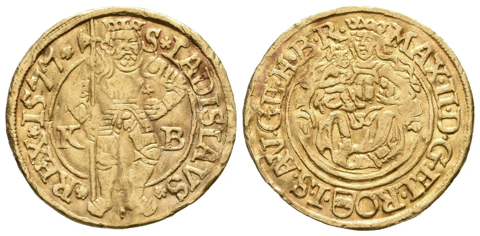 Maximilian II., Dukát 1577 KB, Kremnica