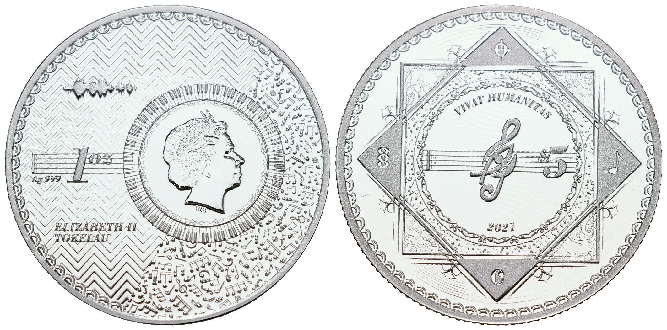 Tokelau, 5 Dollars 2021 - 1 Oz (Vivat Humanitas)