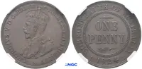 Austrálie, Penny 1924, NGC AU 58 - fotografie 2
