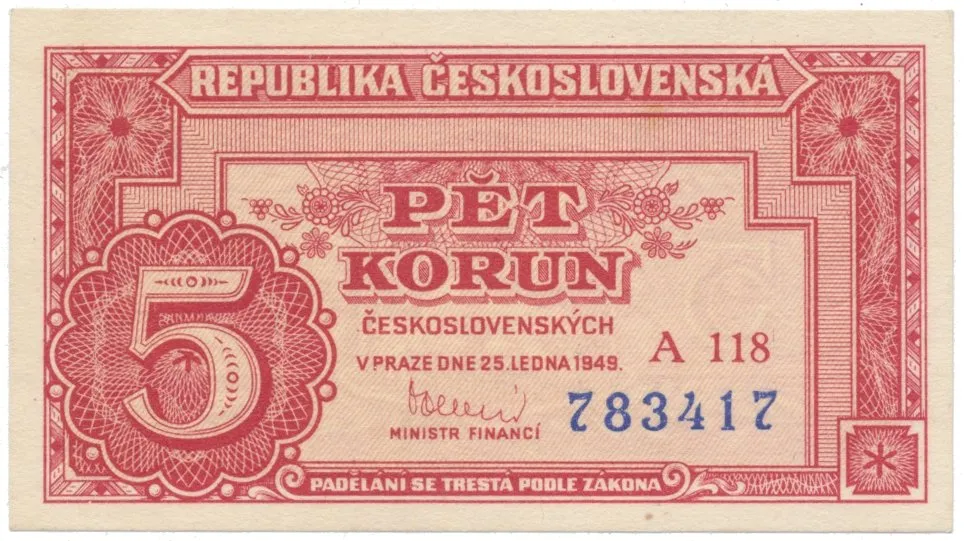 5 Koruna 1949, Hej.83a3