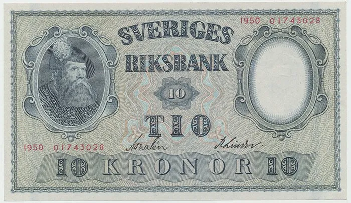 Švédsko, 10 Kronor 1950, P.40k