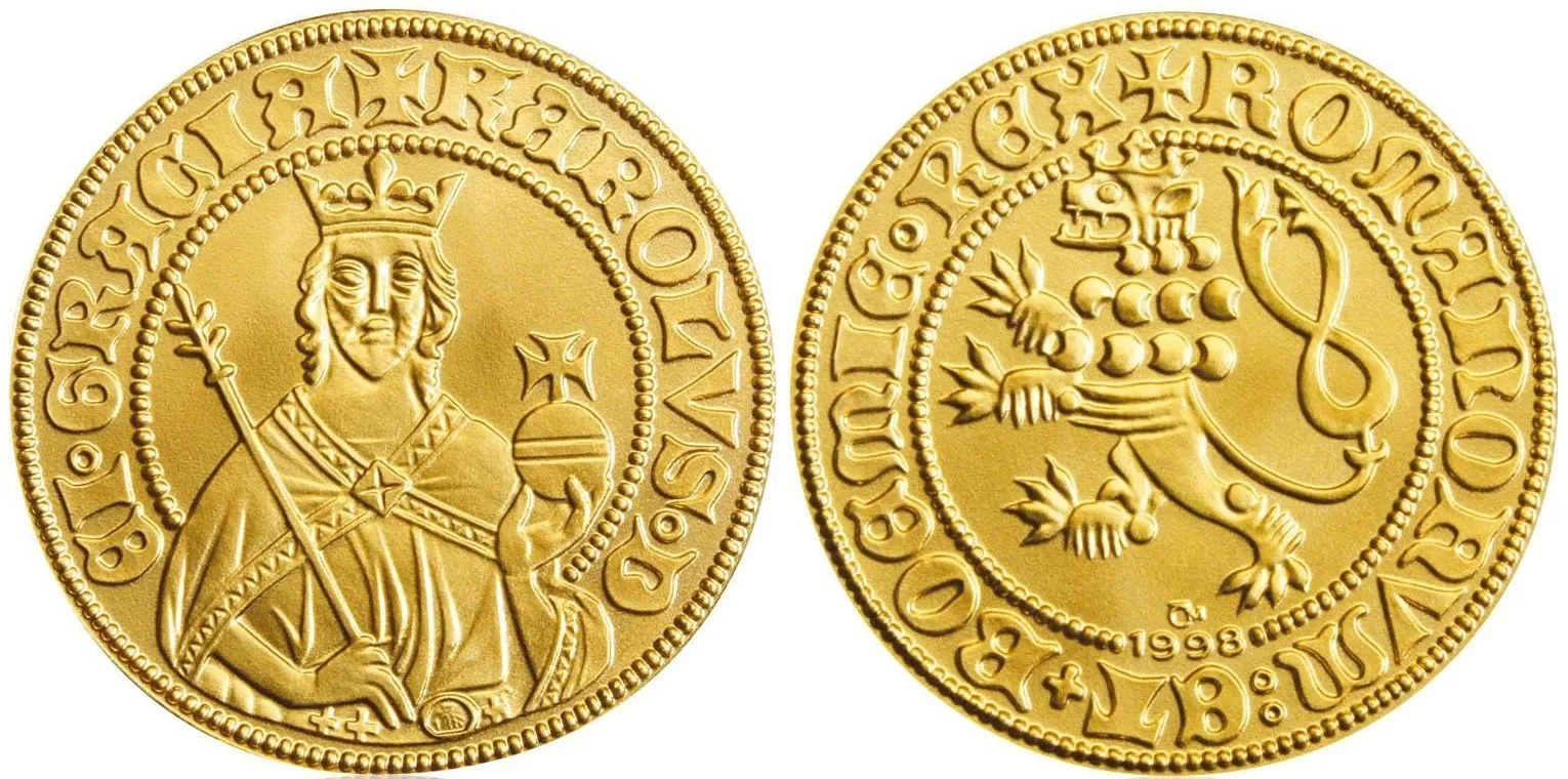 Medaile 1998 - Dukát Karel IV.