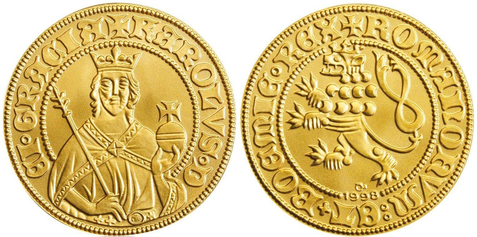Medaile 1998 - Dukát Karel IV.