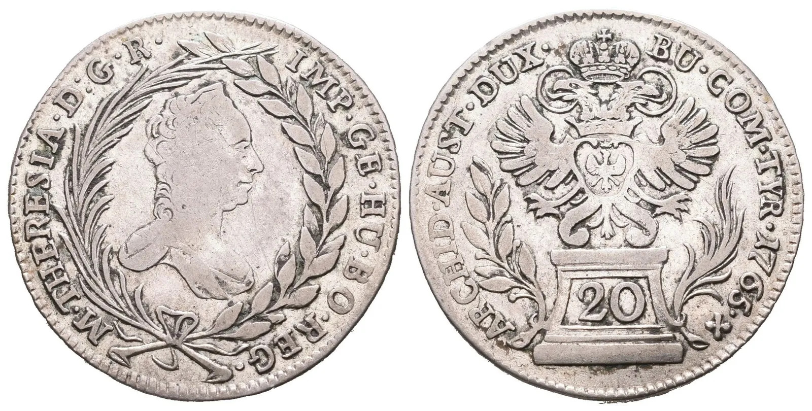 Marie Terezie, 20 Krejcar 1765, Hall