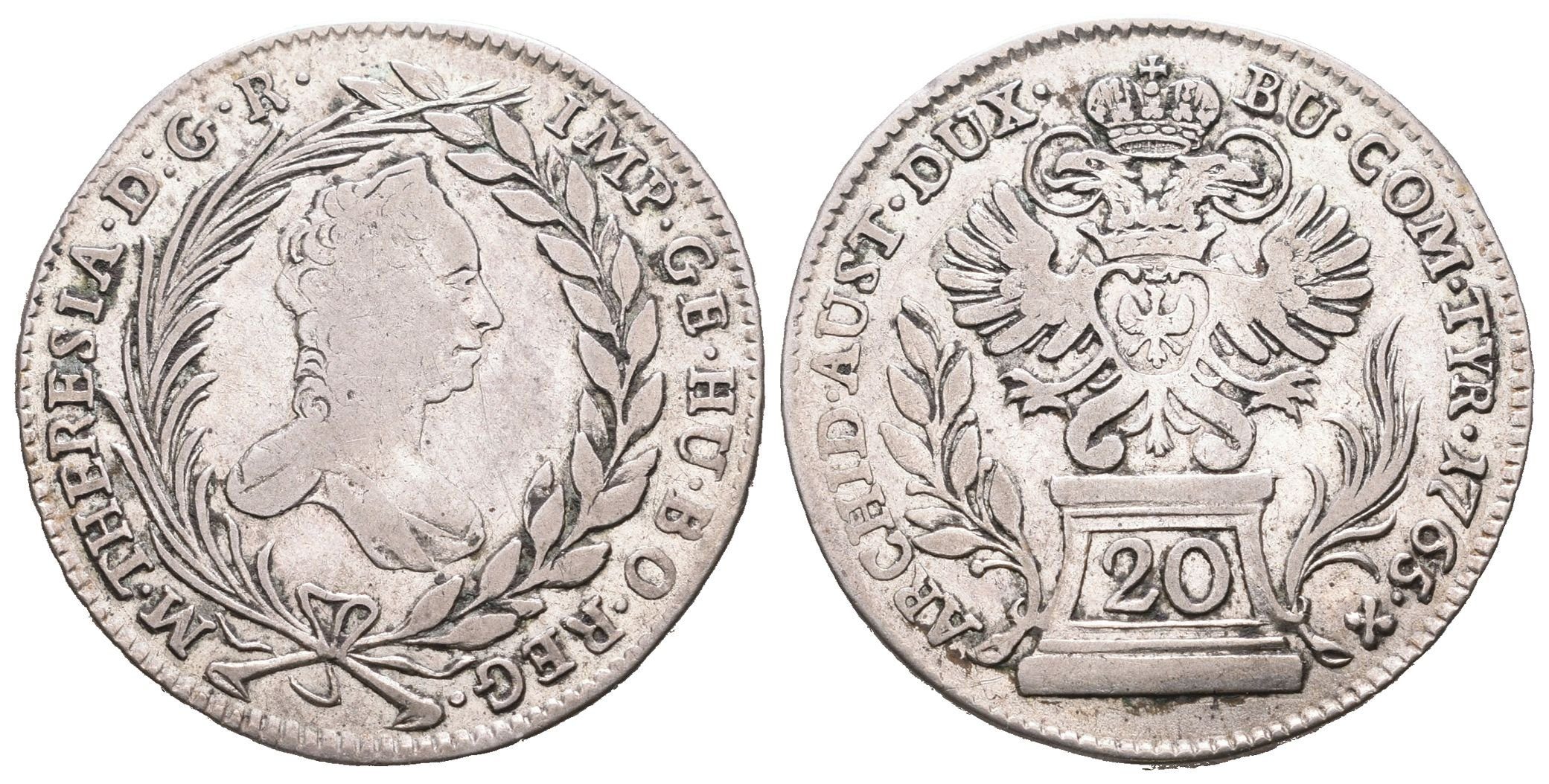 Marie Terezie, 20 Krejcar 1765, Hall