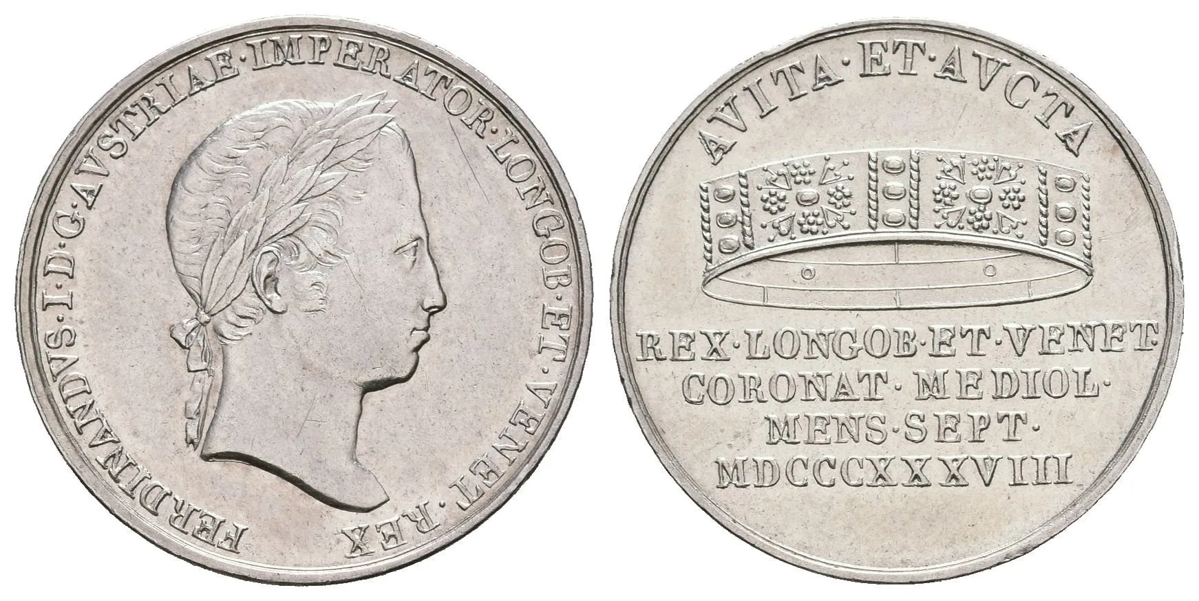 AR Velký žeton 1838 - Ke korunovaci na lombardsko-benátského krále 6. 9. 1838 — 1