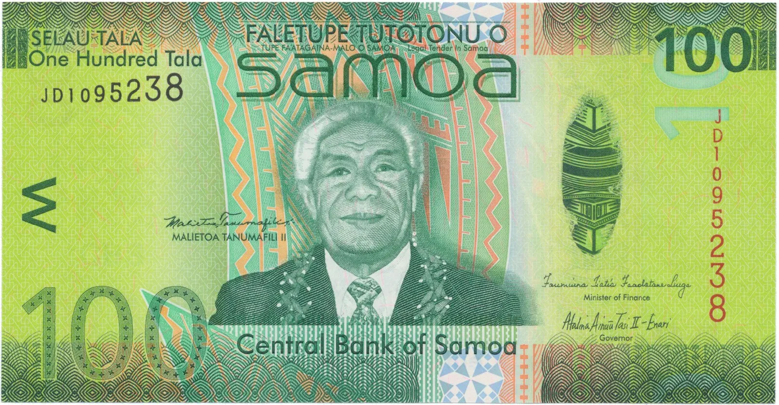 Samoa, 100 Tala 2008, P.42a