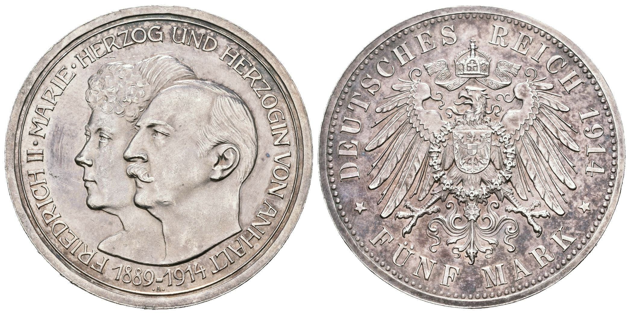 Anhalt, 5 Marka 1914 - Pamětní