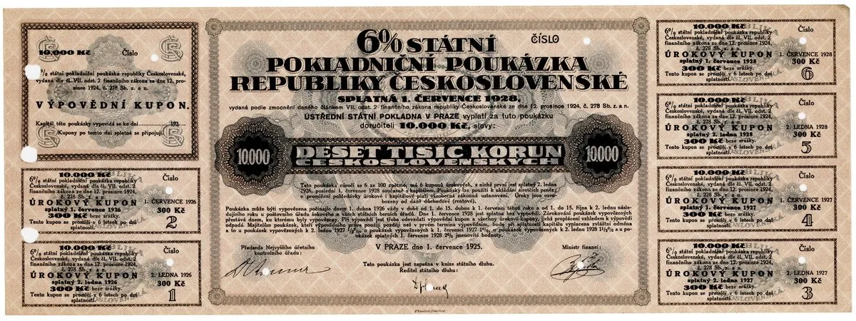 Státní pokladniční poukázky, 1919 - 1939 — 1