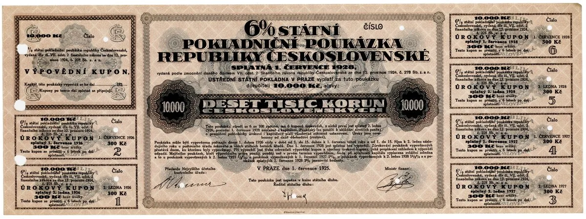 Státní pokladniční poukázky, 1919 - 1939 — 1