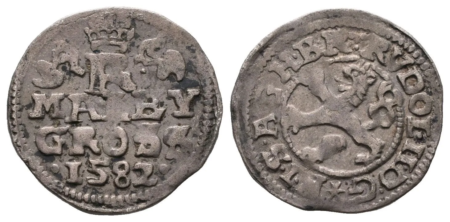 Rudolf II., Malý groš 1582, České Budějovice