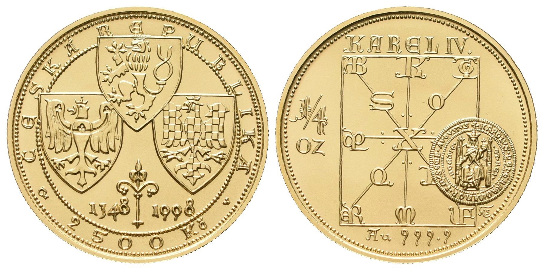 2500 Kč 1998 - Karel IV. - Právní dokumenty Koruny České