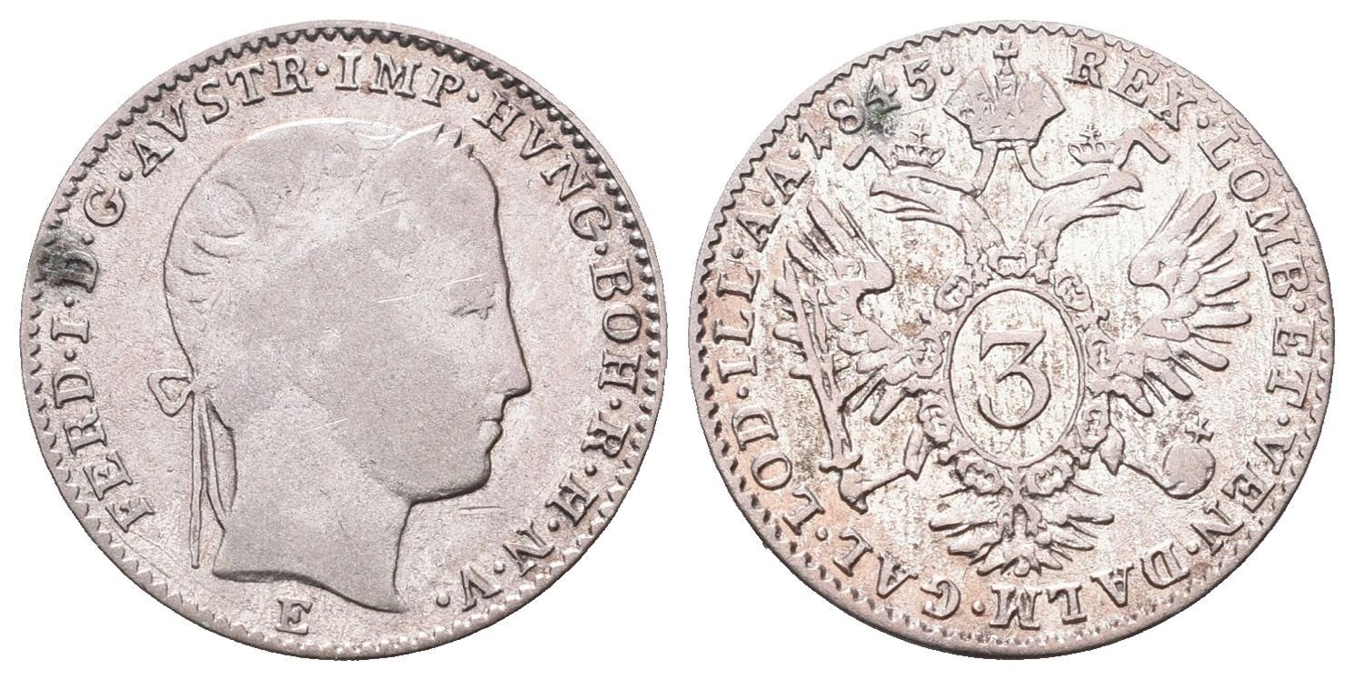 Ferdinand V., 3 Krejcar 1845 E, Karlovský Bělehrad