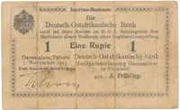 Německá Východní Afrika, 1 Rupie 1. 11. 1915, série G, vzácný podpis, R.918d