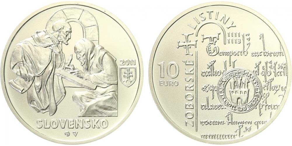 10 Euro 2010 - Zoborské listiny, běžná kvalita