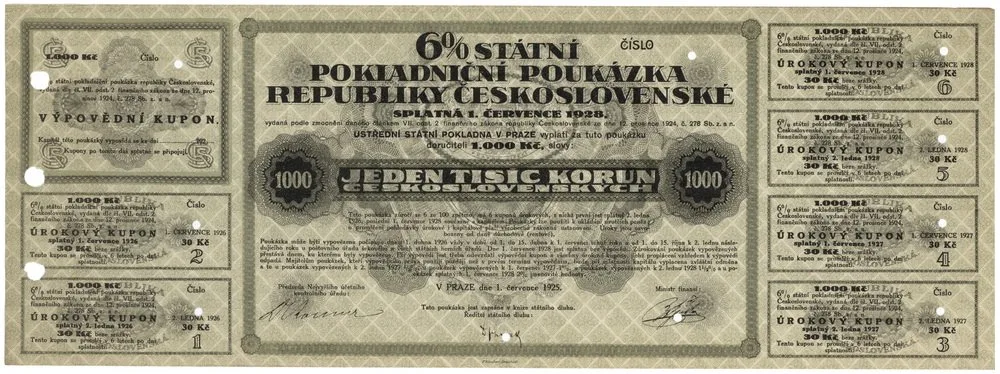 Státní pokladniční poukázky, 1919 - 1939 — 1
