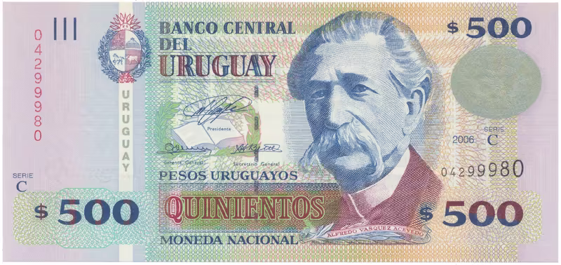 Uruguay, 500 Pesos Uruguayos 2006, P.90a
