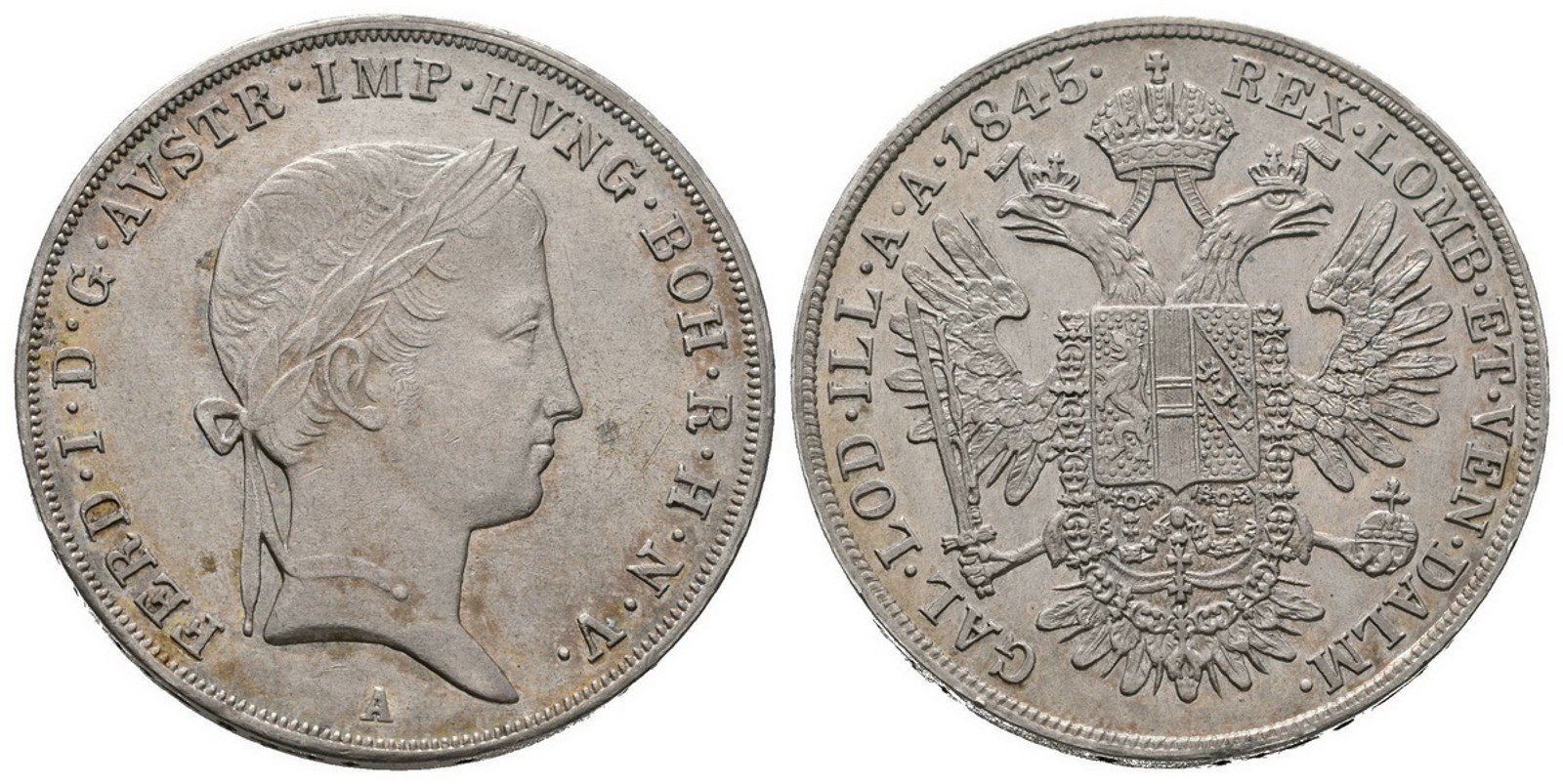 Ferdinand V., 1/2 Tolar 1845 A, Vídeň