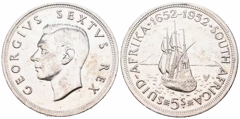 Britská jižní Afrika, 5 Shilling 1952 - Pamětní