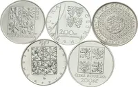 Soubor mincí 200 Kč 1997 - Automobil Präsident, klášter Emauzy, — 2