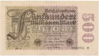 Německo, 500 Millionen Mark 1923, vodoznak Sterne, Ro.109h