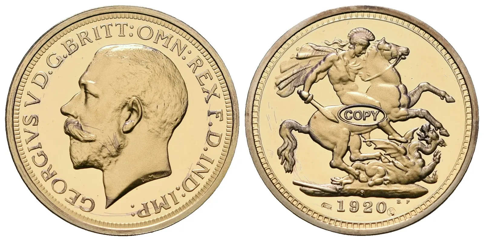 AR medaile - replika 1. australský sovereign z r.1920
