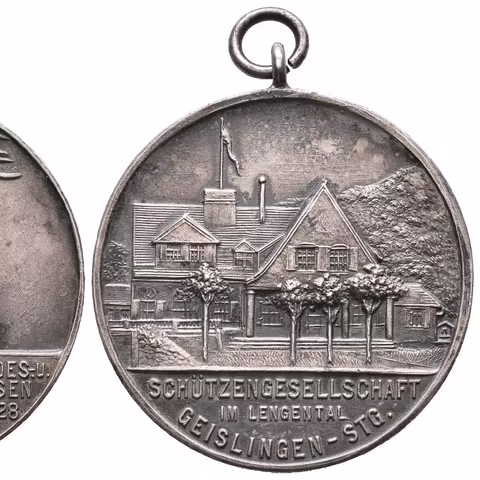 AR Medaile 1928 - 32. Württumberské zemské střelby z malorážných zbraní v Geislingen.