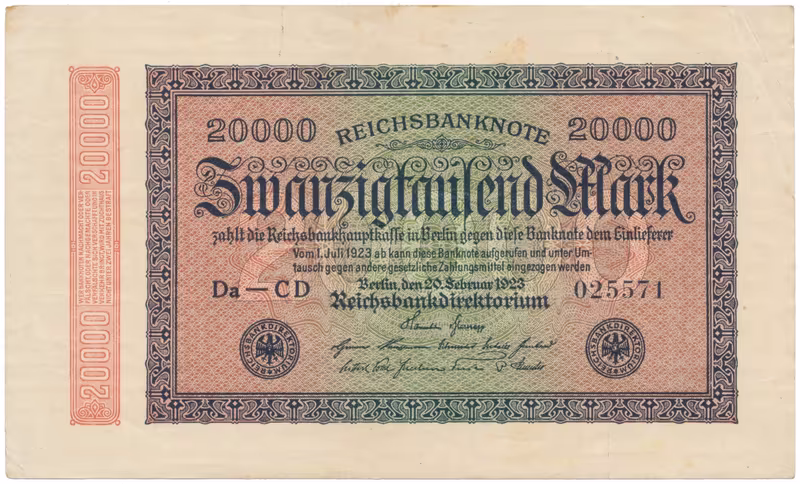 Německo, 20000 Mark 1923, Ro.84i