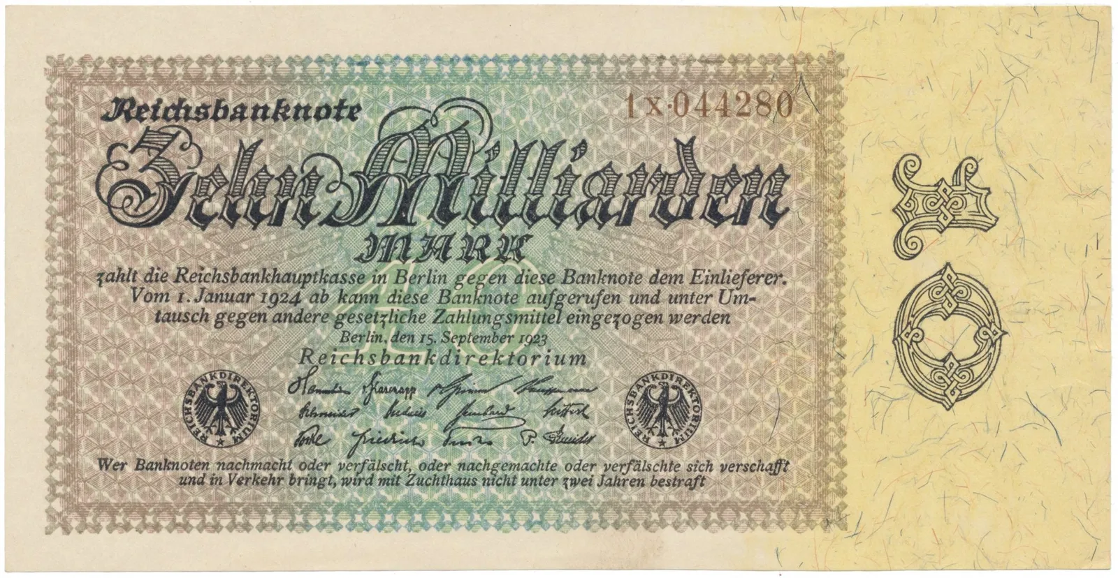 Německo, 10 Milliarden Mark 1923, Ro.113b