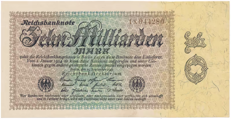 Německo, 10 Milliarden Mark 1923, Ro.113b
