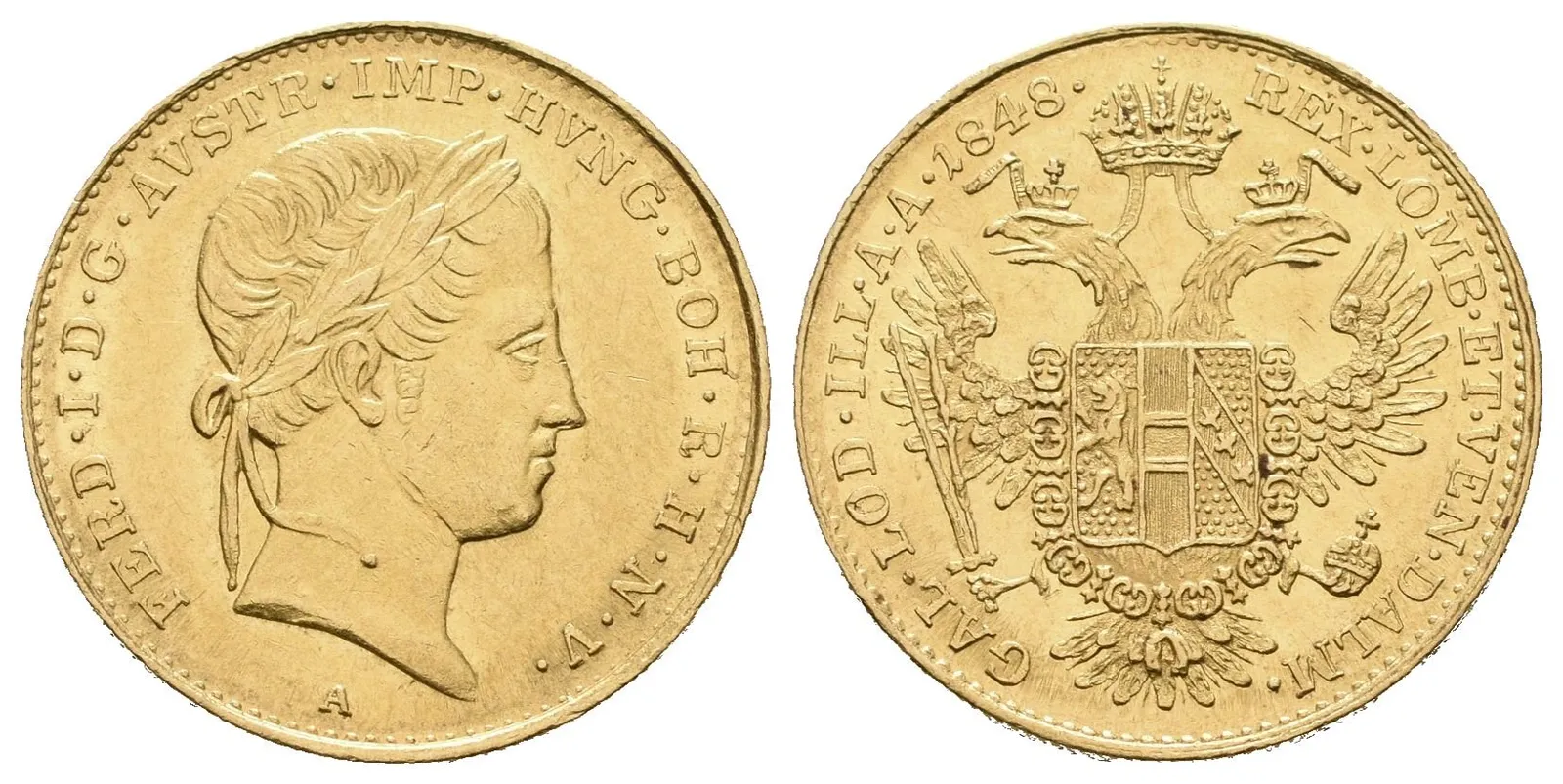 Ferdinand V., Dukát 1848 A, Vídeň