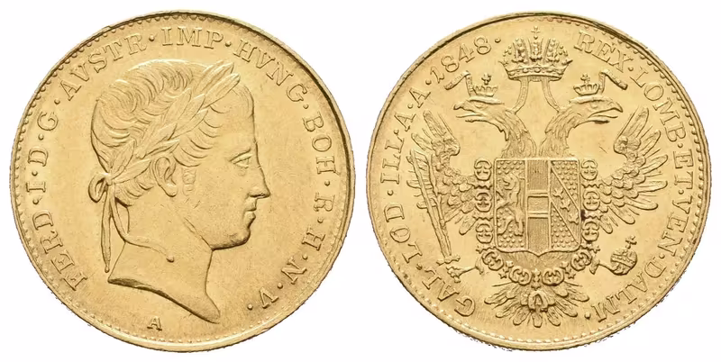 Ferdinand V., Dukát 1848 A, Vídeň