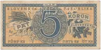 5 Koruna b.d. (1945), série K 021, Hej.55a.S1