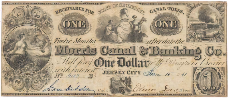 USA - New Jersey, 1 Dollar 1841
