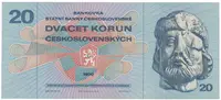 Československo, 20 Koruna 1970, poslední série H 96, Hej.104aH - fotografie 2