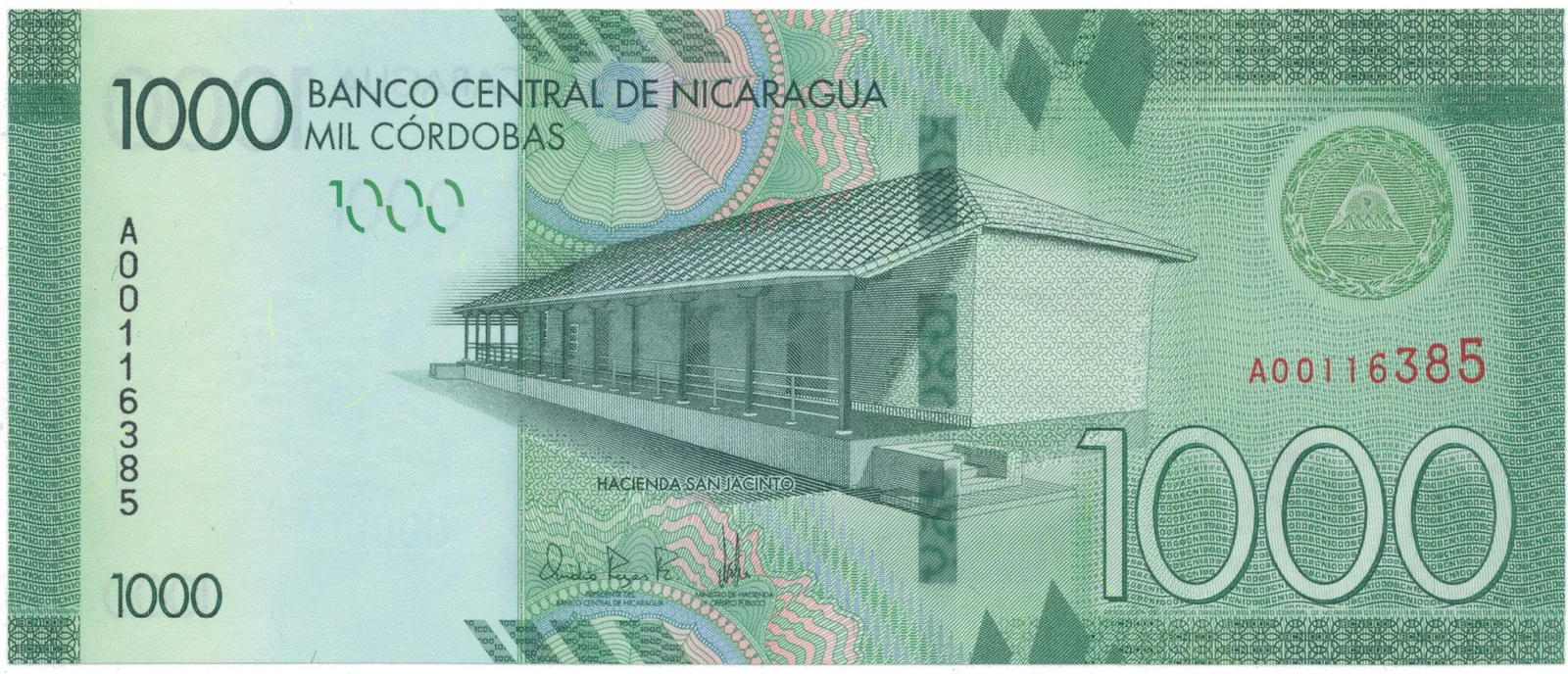 Nikaragua, 1000 Cordobas 2014, plastová, P.215