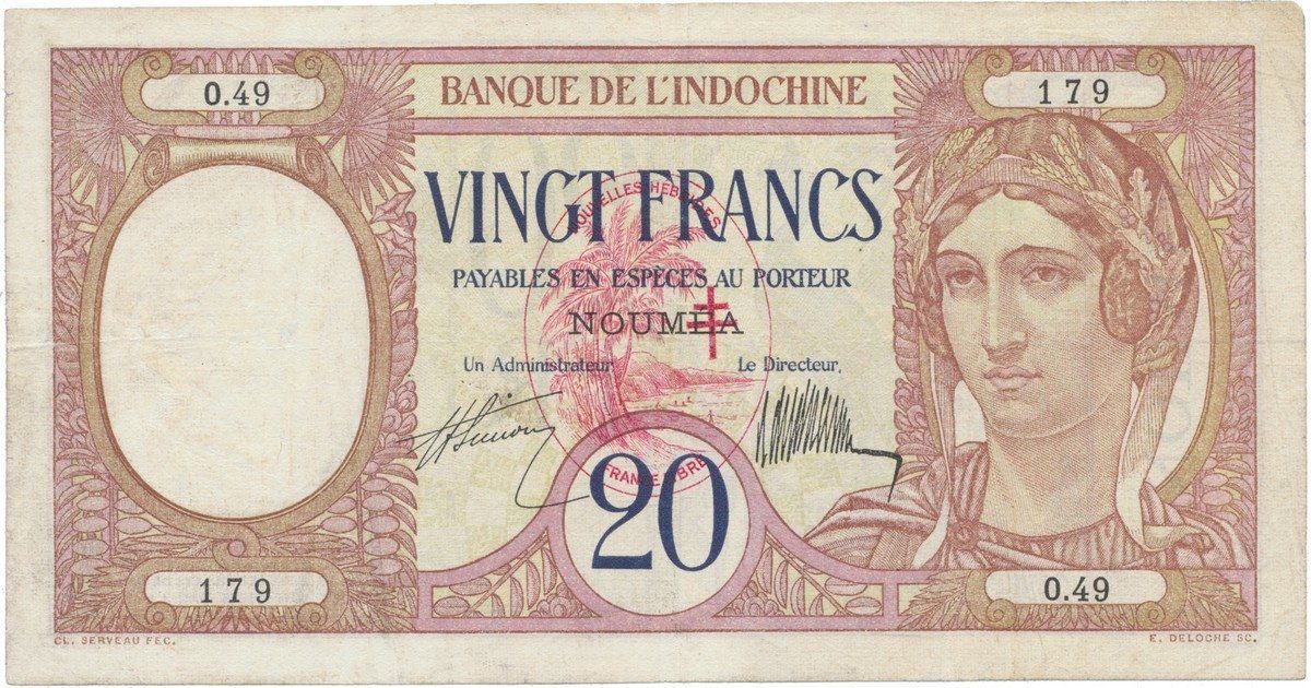 Nové Hebridy, 20 Francs (1941), P.6