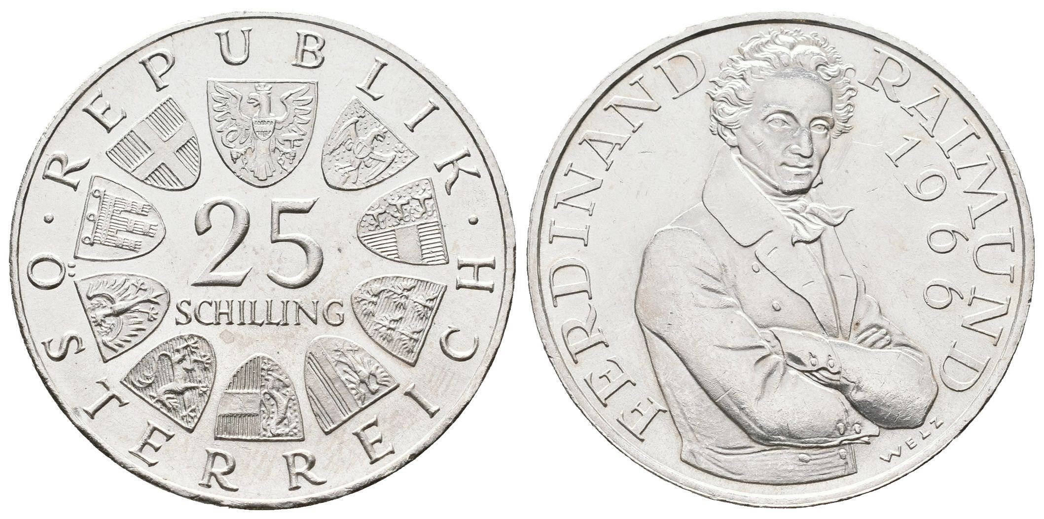 Rakousko, 25 Schilling 1966 - Raimund