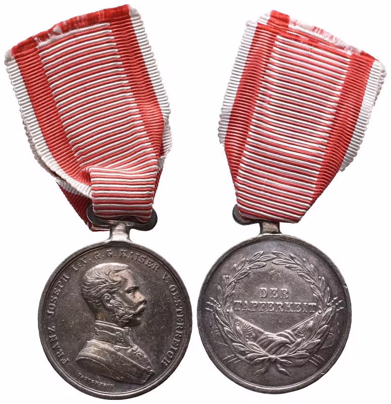 Medaile za statečnost, stříbrná, II. třída