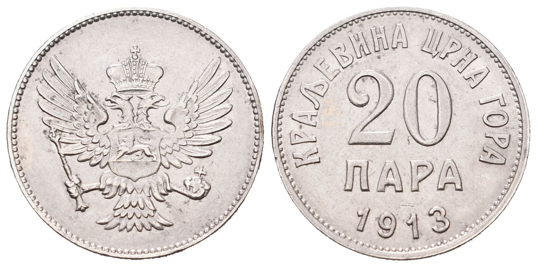 Černá Hora, 20 Para 1913
