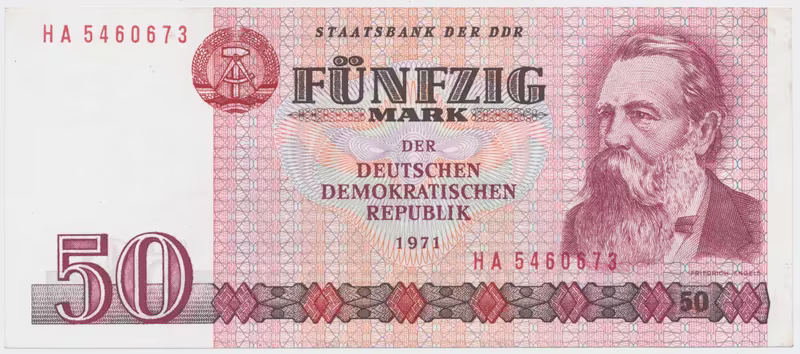 Německo - NDR, 50 DM 1971, II. vydání (1986), Ros.360c