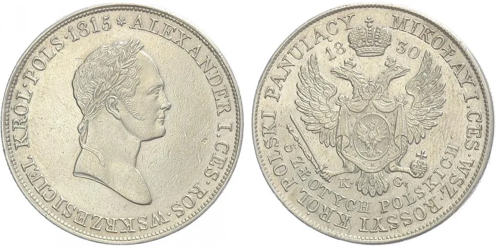 Ražby pro Polsko, Mikuláš I., 1825 - 1855 — 1