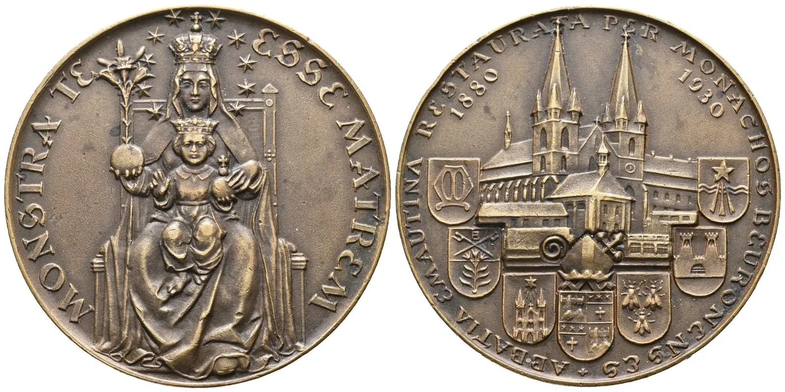 AE Medaile 1930 (Eligis Peuker) - Panna Marie Montserratská, na 50. výročí — 1